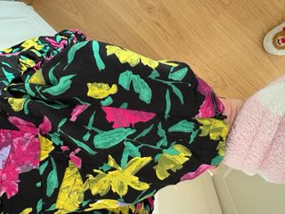 Top Zara flores manga larga M