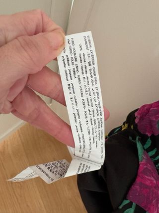 Top Zara flores manga larga M