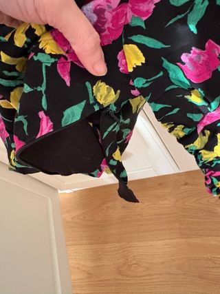 Top Zara flores manga larga M