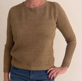 Jersey dorado espalda abierta lazo talla única