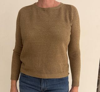 Jersey dorado espalda abierta lazo talla única