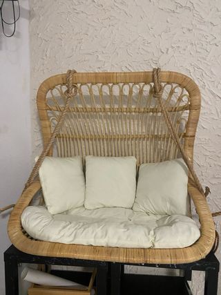 Sillón colgante ratán Taveira