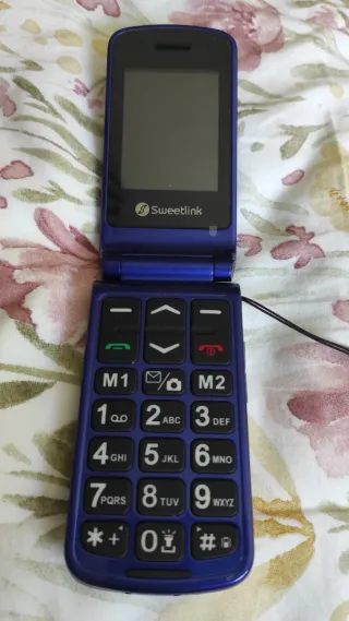 Teléfono móvil Sweetlink azul, volumen alto