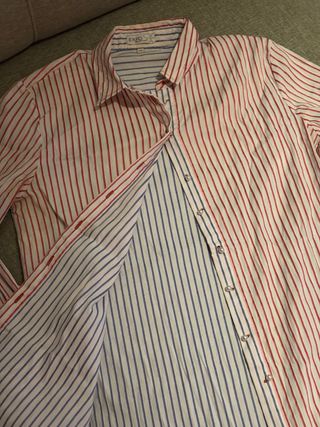 Camisa ERFO rayas rojas y blancas mujer