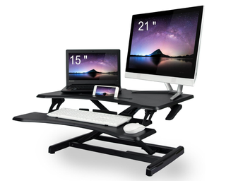 Mesa de pie para Oficina Ajustable Negra