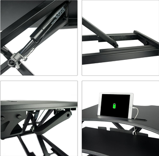 Mesa de pie para Oficina Ajustable Negra