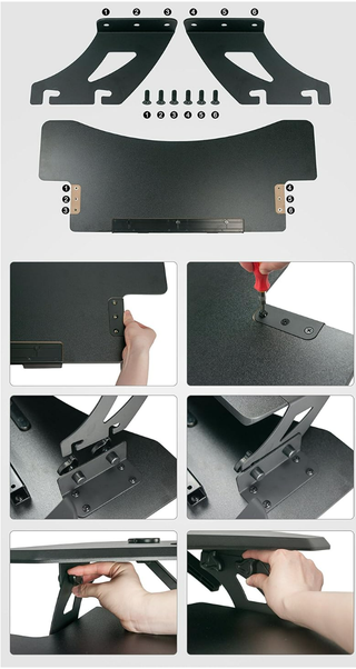 Mesa de pie para Oficina Ajustable Negra