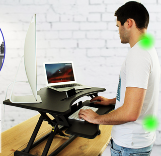 Mesa de pie para Oficina Ajustable Negra