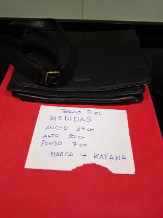 Bolso Cartera de piel Katana negro