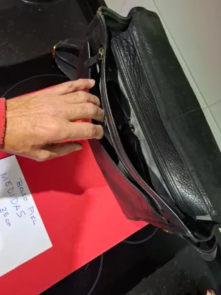 Bolso Cartera de piel Katana negro