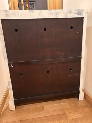 Zapatero blanco de madera