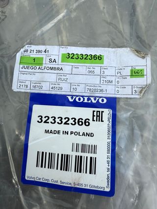 Alfombras Goma Originales Volvo V90 CC