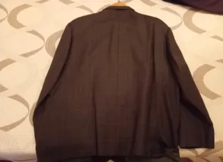 Americana verde caqui cuadros