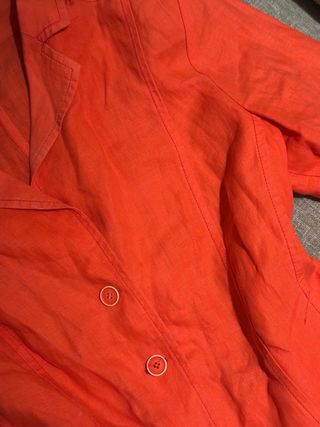 Americana Riani Lino Talla 44 Naranja Vintage