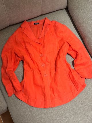 Americana Riani Lino Talla 44 Naranja Vintage