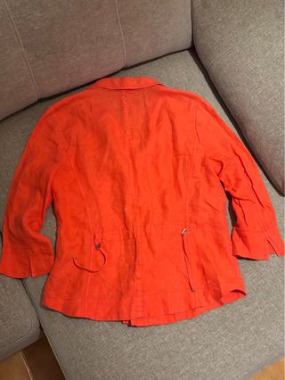 Americana Riani Lino Talla 44 Naranja Vintage