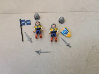 Playmobil Guerreros con Escudo y Bandera
