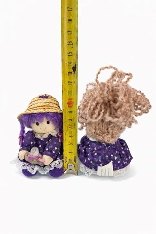2 Bambole di Stoffa Viola