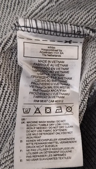 Felpa Adidas Grigia 13-14 Anni