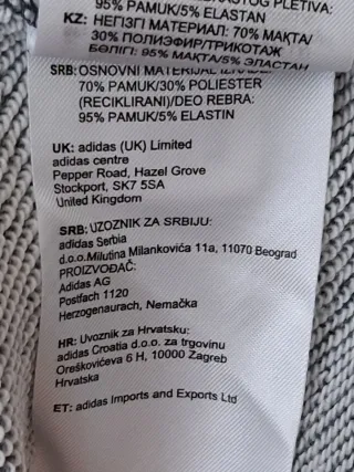 Felpa Adidas Grigia 13-14 Anni