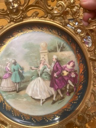 Set di due piatti decorativi da parete