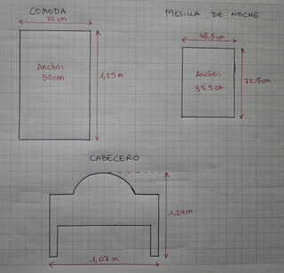 Dormitorio clásico de madera maciza completo