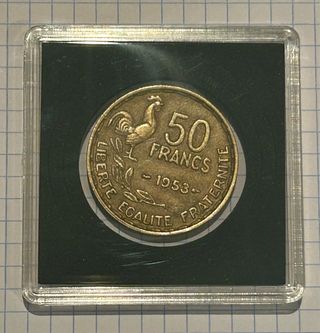 Moneda 50 Francos Francia 1953 Gallo