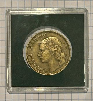 Moneda 50 Francos Francia 1953 Gallo