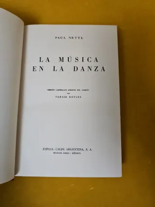 Libro La Musica en la Danza