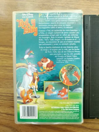 VHS Tod y Toby Walt Disney Los Clásicos