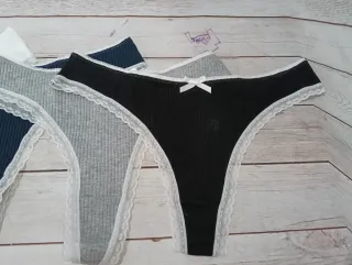 Pack 4 tanguitas Mujer Encaje Lazo