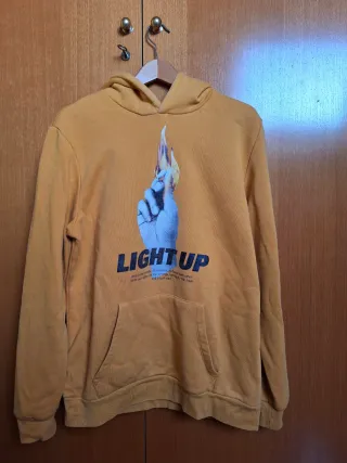 Sudadera Bershka Hombre Amarilla