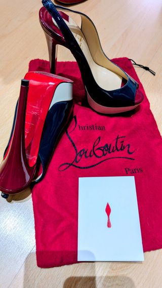 Zapatos Christian Louboutin Azul y Rojo