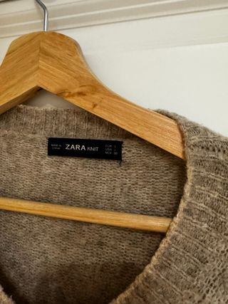 Jersey de lana beige de Zara - Talla L