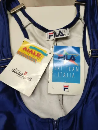 Tuta Sci Vintage Fila Anni 90 Blu/Verde