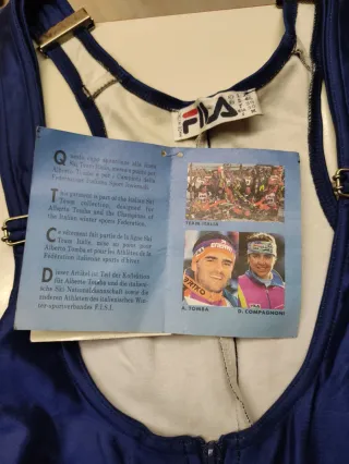 Tuta Sci Vintage Fila Anni 90 Blu/Verde