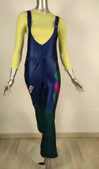 Tuta Sci Vintage Fila Anni 90 Blu/Verde