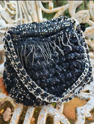 Borsa purse crochet clutchbag upcycled pezzo unico