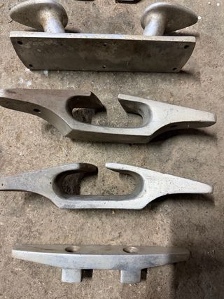 Cornamusas náuticas aluminio - Lote 6