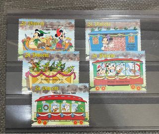 Sellos Disney Mickey's Christmas Train St. Vincent
