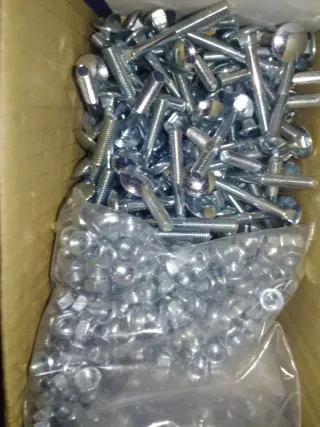 200x Viti Zincate M5x40 DIN 603/934