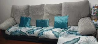 Sofá 3 plazas con chaiselongue