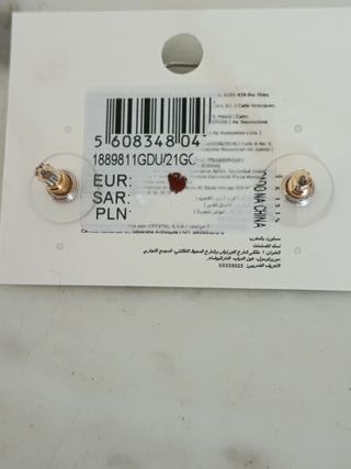 Pendientes Corazón Negro y Dorado Parfois