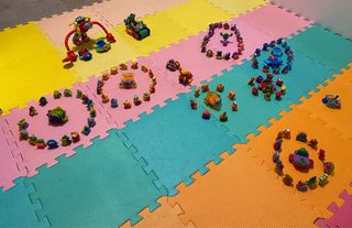 Suelo goma EVA puzzle multicolor