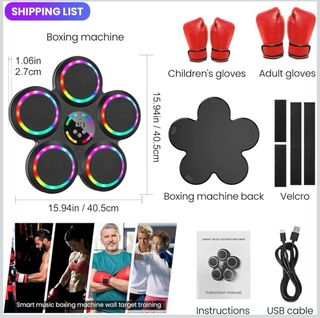 Máquina de boxeo con música y luces