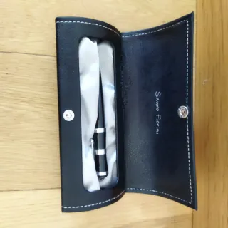 Bolígrafo Diseño Sauro Fiorini Negro y Plata