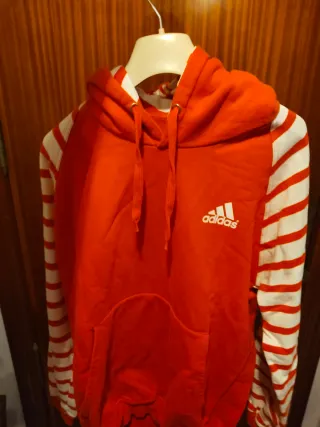 Sudadera Adidas Roja y Blanca