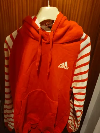 Sudadera Adidas Roja y Blanca