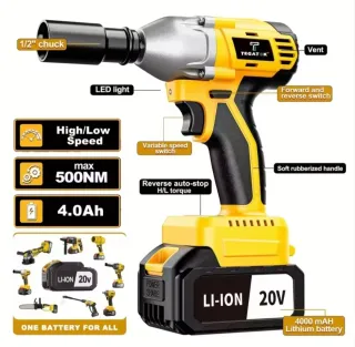 Llave Impacto Multifuncion Recargable (2 Baterías)