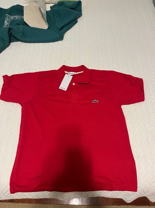 Polo Lacoste Rojo Talla L